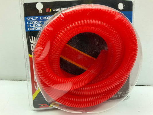 Spectre 29682 Convoluted Split Loom Red Flexible Tubing - 3/8'' X 8' Long