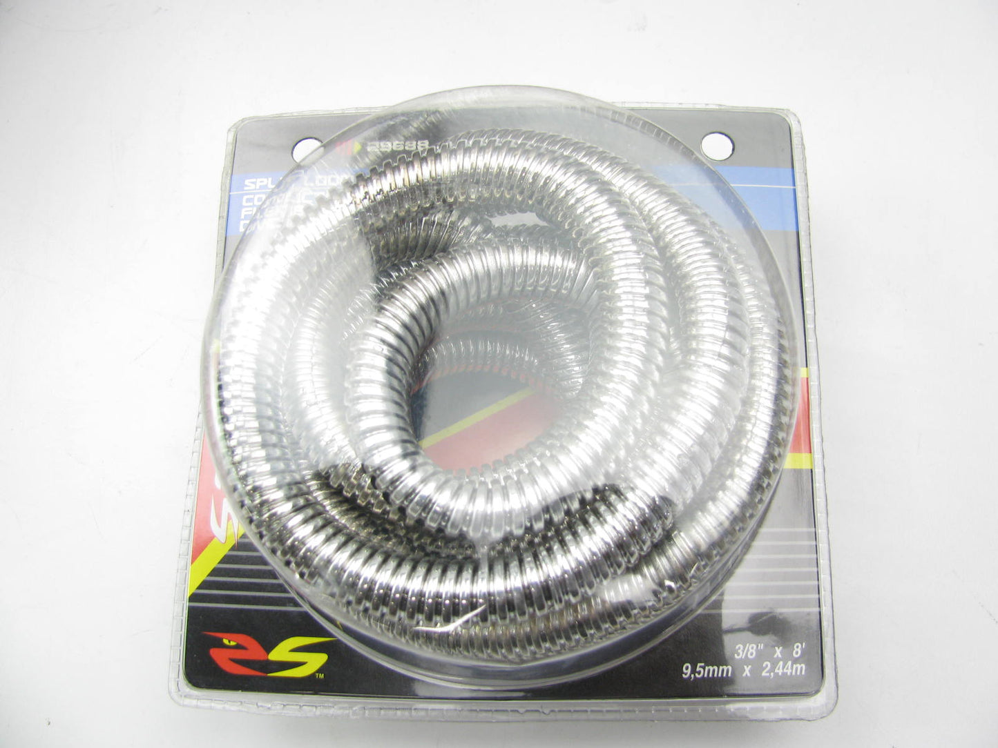 Spectre 29688 Convoluted Chrome Split Wiring Loom - 3/8'' X 8'