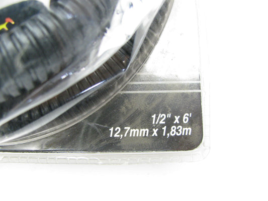 Spectre 29761 Convoluted Black Split Loom Tubing - 1/2'' X 6' Long