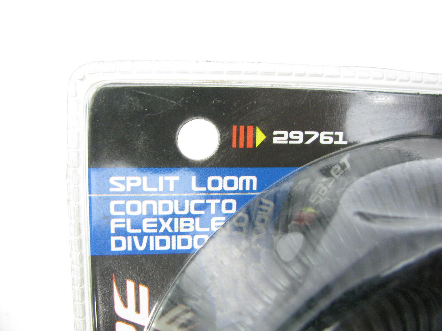 Spectre 29761 Convoluted Black Split Loom Tubing - 1/2'' X 6' Long
