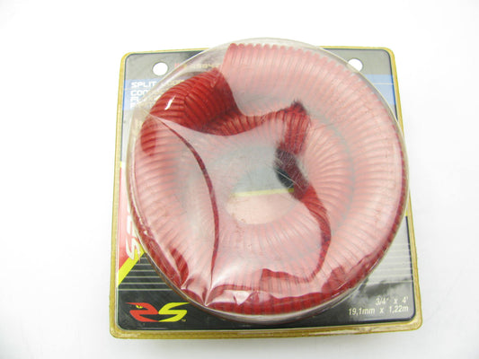 Spectre 29842 Convoluted Red Split Wire Loom Tubing - 3/4'' X 4' Long