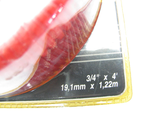Spectre 29842 Convoluted Red Split Wire Loom Tubing - 3/4'' X 4' Long
