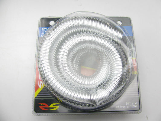 Spectre 29848 Convoluted Chrome Split Wiring Loom - 3/4'' X 4'