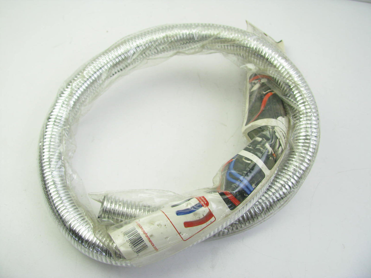 Spectre 29938 Chrome Convoluted Plastic Split Wire Loom - 1'' Diameter X 48'' Long