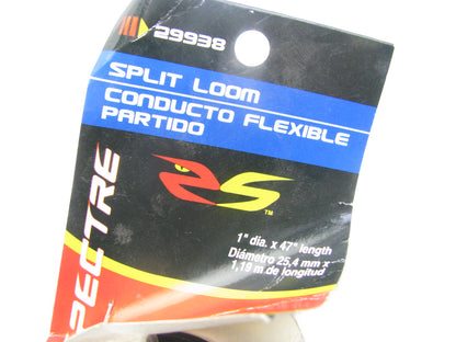 Spectre 29938 Chrome Convoluted Plastic Split Wire Loom - 1'' Diameter X 48'' Long