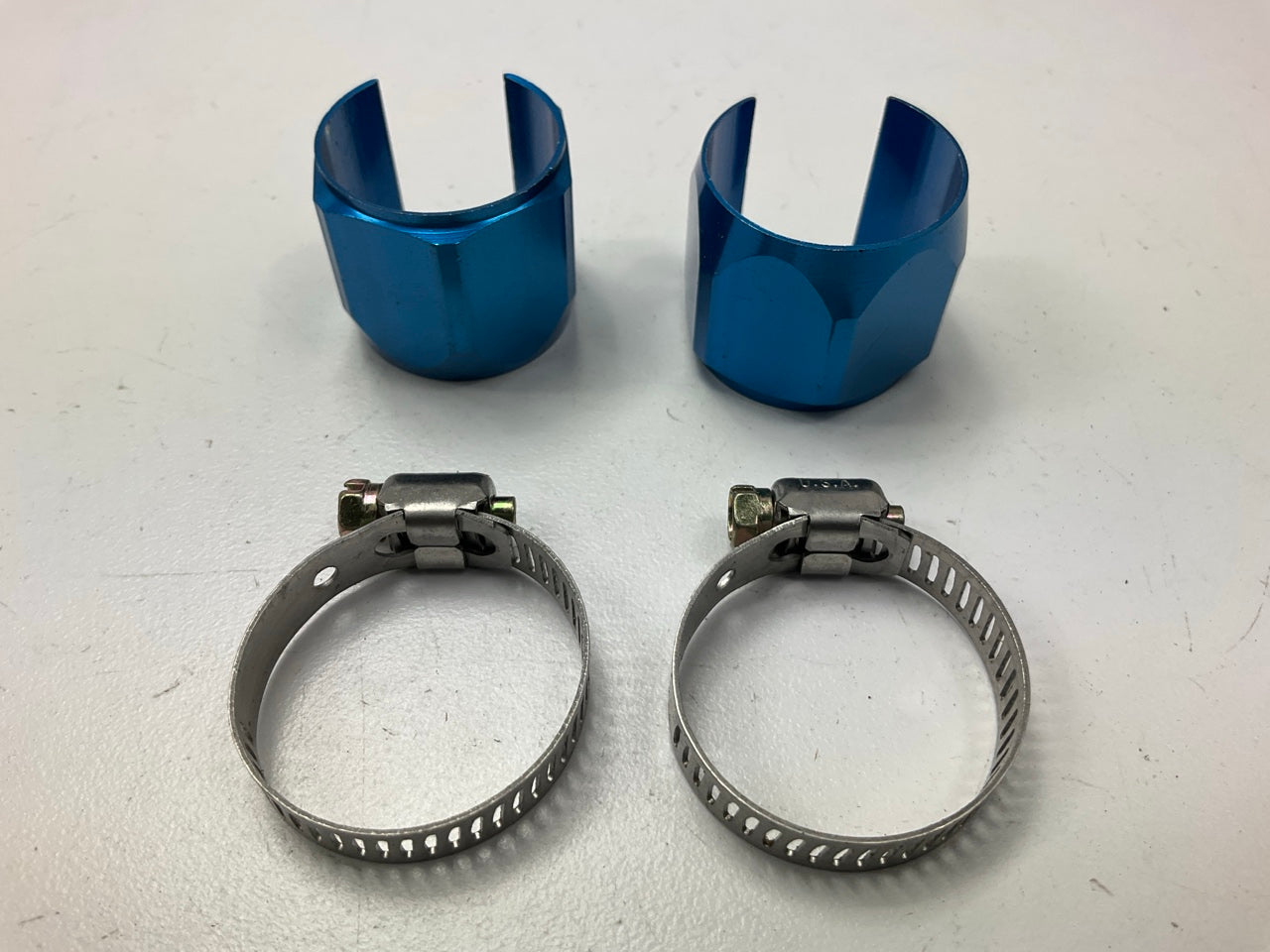 Spectre 3356B Pro-Hex Hose End Fittings, Pair, Anodized Blue, For 3/4'' ID Hose