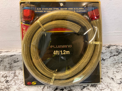 Spectre 39690 Premium Braided Stainless Steel Flex Heater Hose, 5/8'' X 4 Feet