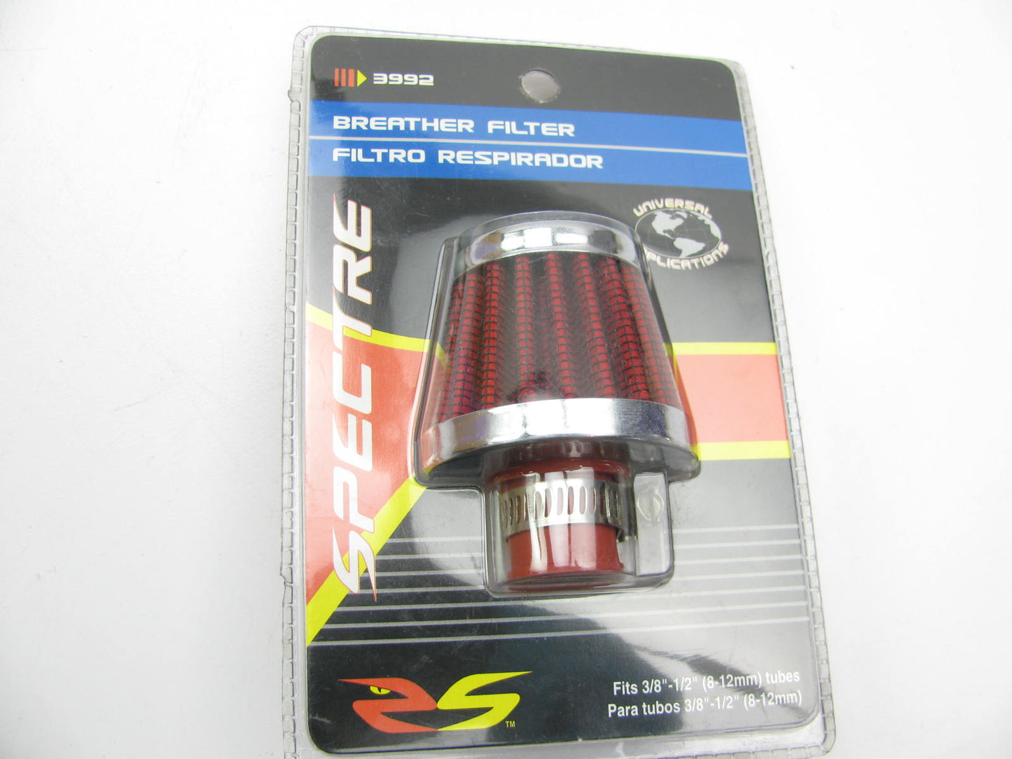 Spectre 3992 Engine Oil Breather PCV Red Element Filter For 3/8'' - 1/2'' Tube