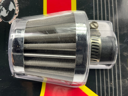 (2) Spectre 3995 Stainless Mini Breather Crankcase Vent Filter, 8-12mm 3/8''-1/2''