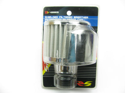 Spectre 42869 Valve Cover Breather White Element Filter W/ Shield 1.25'' Push-In