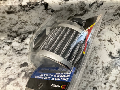 Spectre 42869 Valve Cover Breather White Element Filter W/ Shield 1.25'' Push-In
