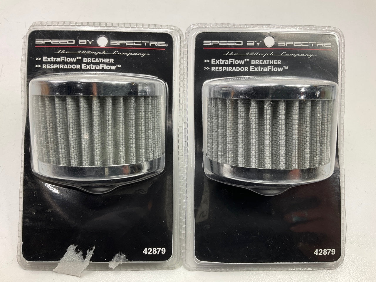 (2) Spectre 42879 Valve Cover Breather Vent Filters - Push In 1-1/4'' Hole