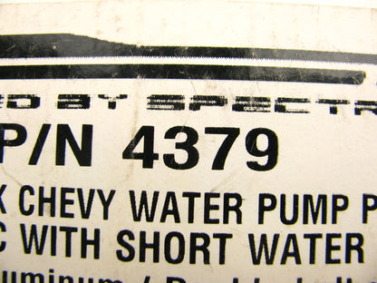 Spectre 4379 Chrome 2-Groove Water Pump Pulley For Chevrolet SBC With Short Pump