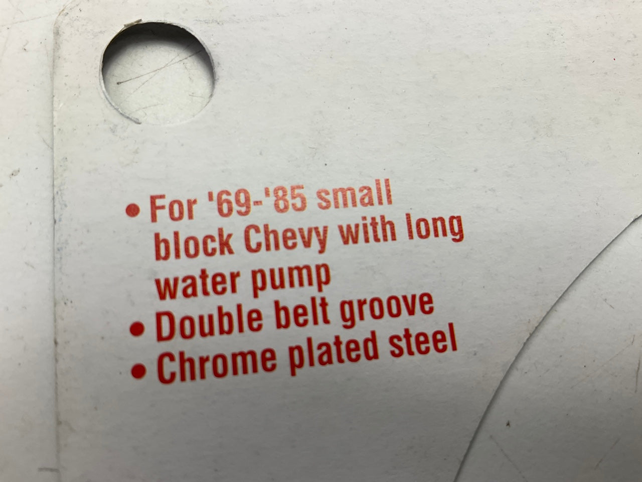 Spectre 4438 Double Groove Chrome Crankshaft Crank Pulley - 1969-85 SBC Chevy V8