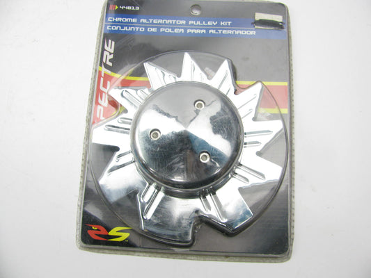 Spectre 44813 Chrome Alternator Pulley With Fan - 3/8'' Single Groove