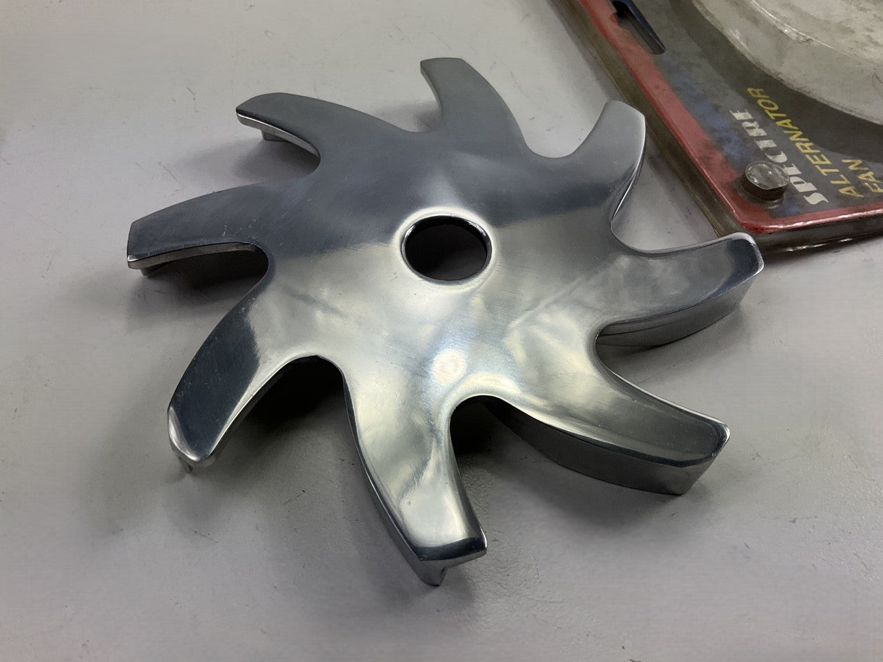 Spectre 4484  Alternator Rotor Fan, Polished Aluminum, GM & Ford
