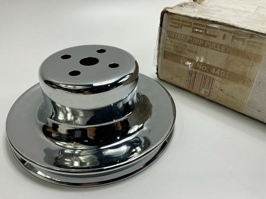 SMALL DENT Spectre Water Pump Pulley Single Groove Chrome 1965-1966 Ford 289 V8