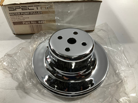 Spectre 4491 Water Pump Pulley Single Groove Chromed Steel 1965-1966 Ford 289 V8