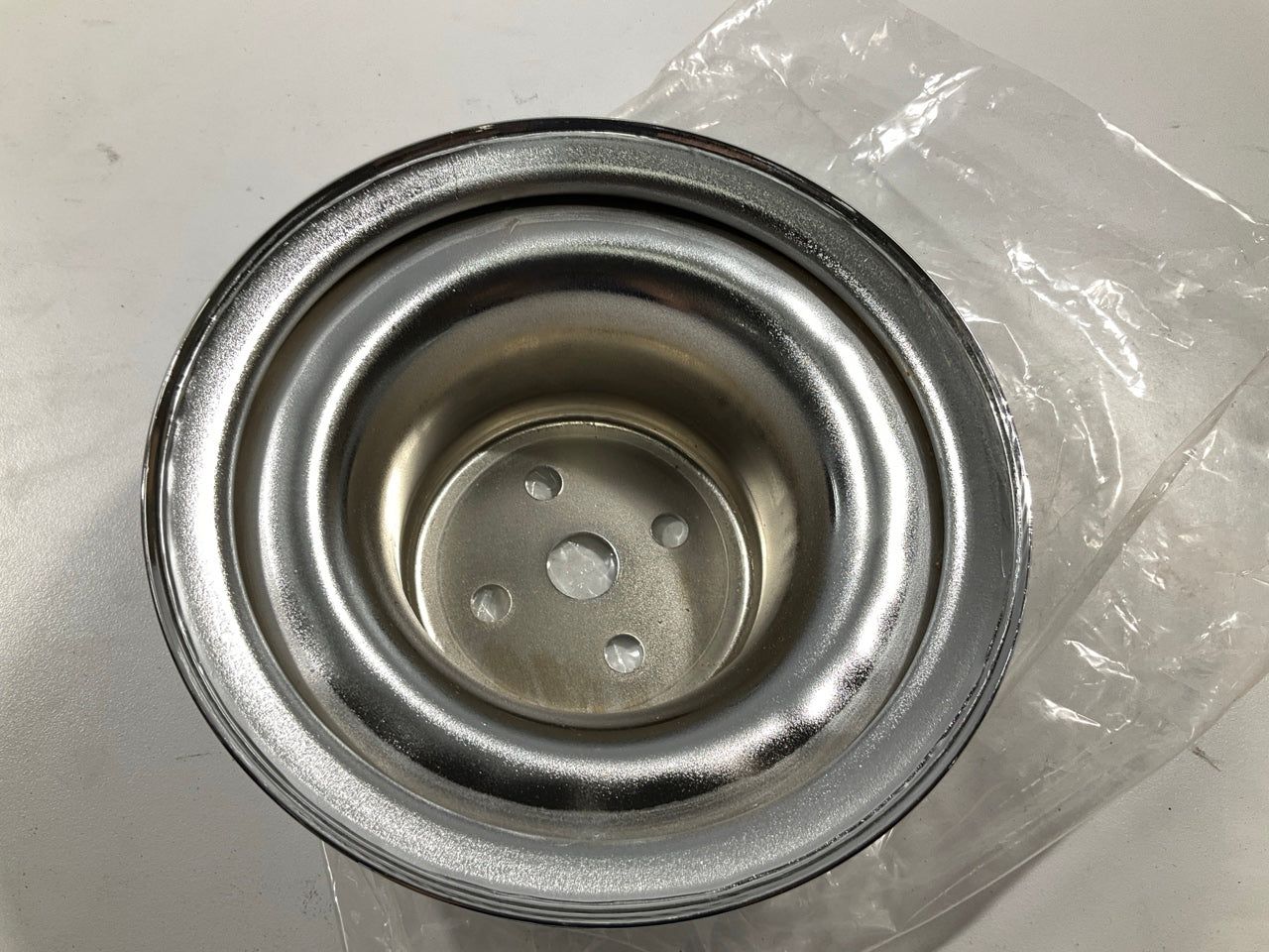 Spectre 4491 Water Pump Pulley Single Groove Chromed Steel 1965-1966 Ford 289 V8