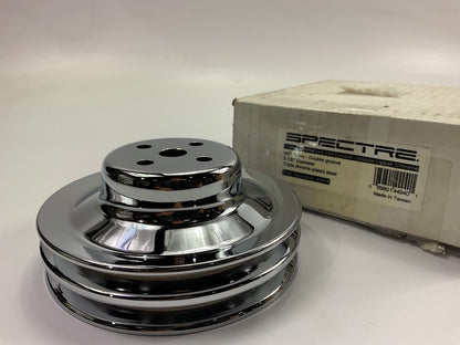 Spectre 4494 Chrome Double Belt Water Pump Pulley 65-66 Ford 289 SBF 5-7/8'' Dia.