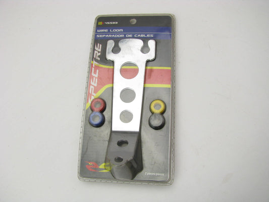 Spectre 45583 Chrome Spark Plug Wire Separator Holder 2 Wire W/ Colored Grommets