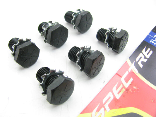 Spectre 4696 GM Auto Flex Plate Bolt Set  Black X6 Bolts W/security Lock Washers