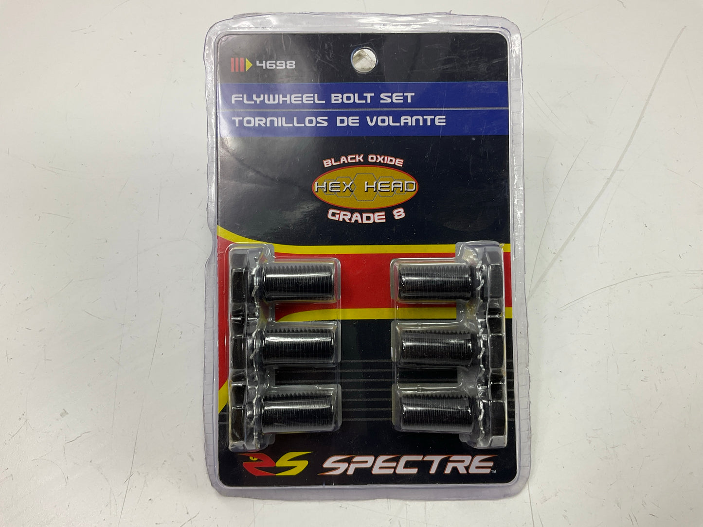 Spectre 4698 Ford Chevy Flywheel Bolt & Washer Set 7/16''-20 X 1'', Grade 8