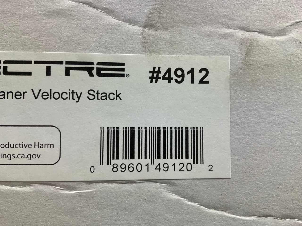 Spectre 4912 Velocity Stack Air Cleaner Assembly For 5-1/8'' Neck, 4-1/4'' Tall