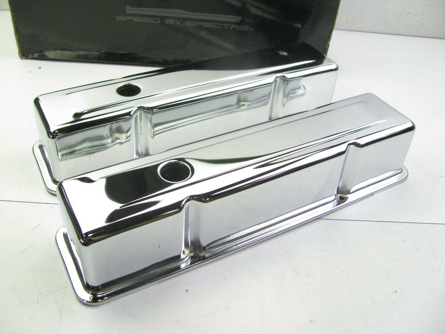Spectre 5210 Chrome Tall Engine Valve Covers For 1965-86 Chevrolet GMC 283-400