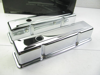 Spectre 5210 Chrome Tall Engine Valve Covers For 1965-86 Chevrolet GMC 283-400