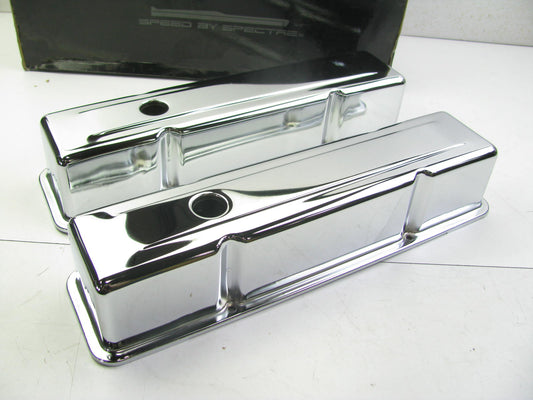 Spectre 5210 Chrome Tall Engine Valve Covers For 1965-86 Chevrolet GMC 283-400
