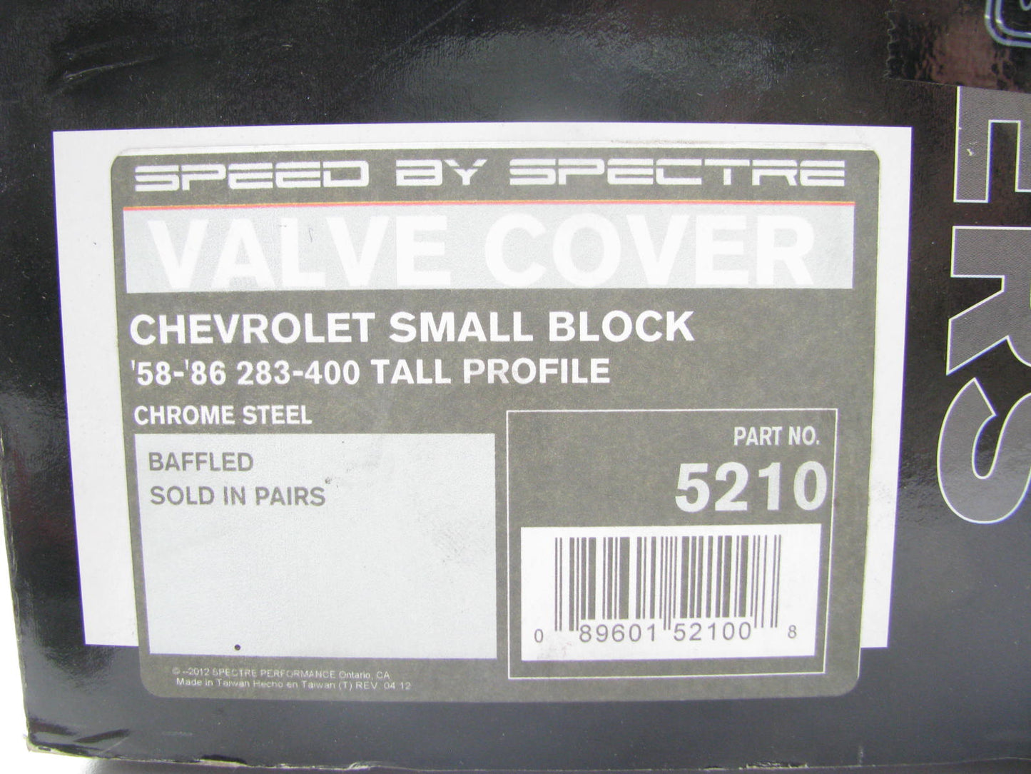 Spectre 5210 Chrome Tall Engine Valve Covers For 1965-86 Chevrolet GMC 283-400