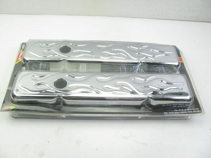 Spectre 5218 Engine Valve Covers 58-86 Small Block Chevrolet SBC V8 Flame Design