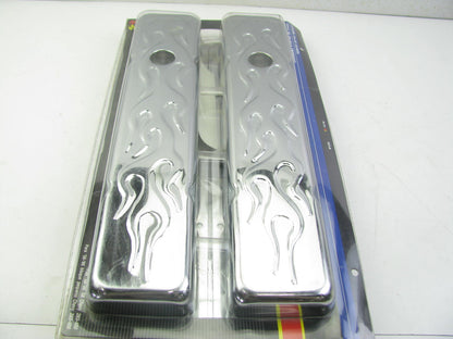 Spectre 5218 Engine Valve Covers 58-86 Small Block Chevrolet SBC V8 Flame Design