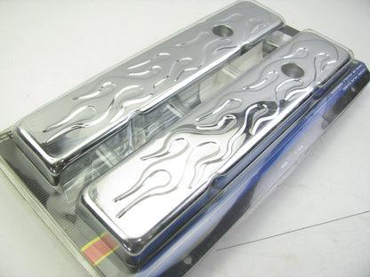 Spectre 5218 Engine Valve Covers 58-86 Small Block Chevrolet SBC V8 Flame Design