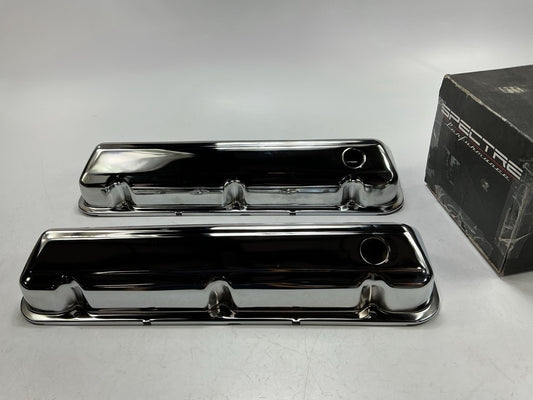 Spectre 5270 Chrome Plated Engine Valve Covers - Ford FE 332-428 V8