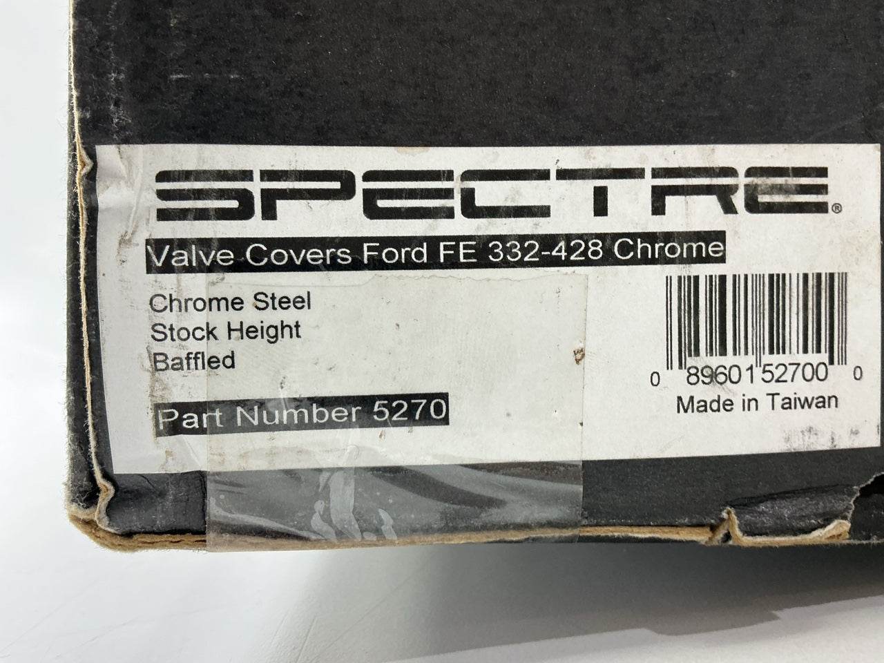 Spectre 5270 Chrome Plated Engine Valve Covers - Ford FE 332-428 V8