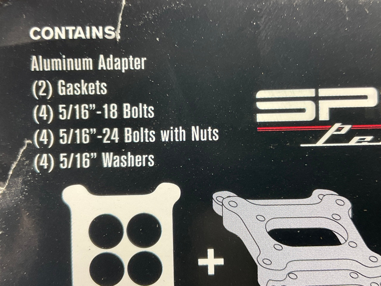 MISSING HARDWARE - Spectre 5772 Aluminum Carburetor Adapter Kit - 2-BBL To 4-BBL