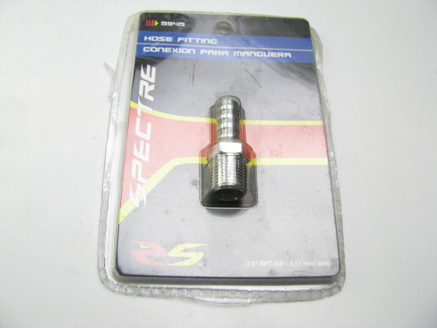 Spectre 5945 Chrome Fuel Fitting - 3/8'' Barb X 3/8'' NPT