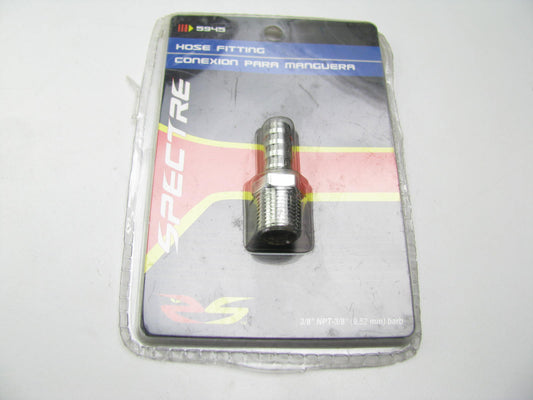 Spectre 5945 Chrome Fuel Fitting - 3/8'' Barb X 3/8'' NPT