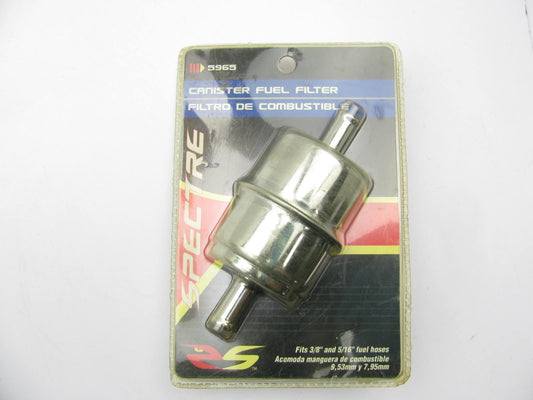 Spectre 5965 Chrome In-Line Fuel Filter - for 3/8'' & 5/16'' Fuel Line