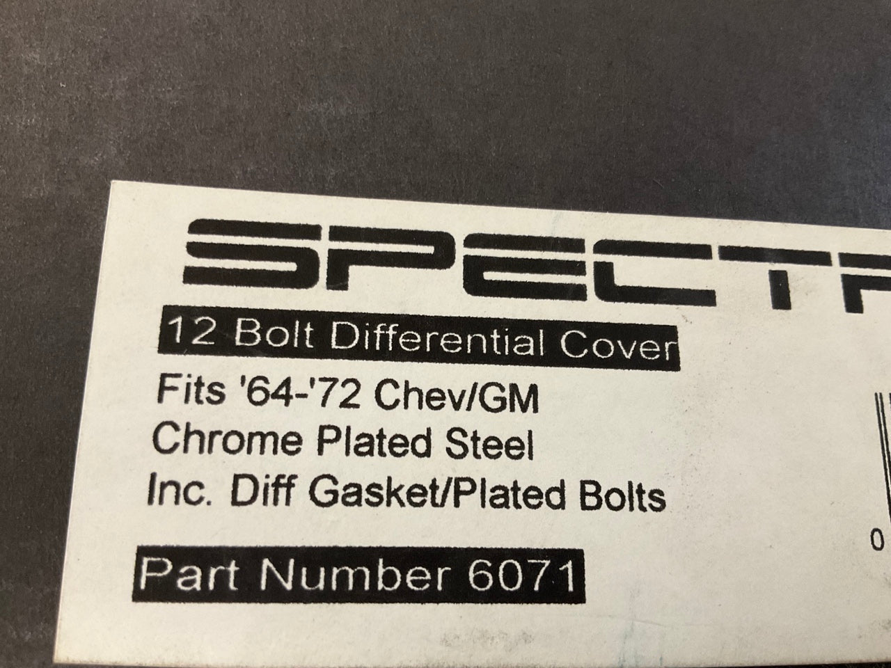 MISSING BOLTS - Spectre 6071 Chrome Differential Cover GM 8.875'' (12-bolt) 8.9''