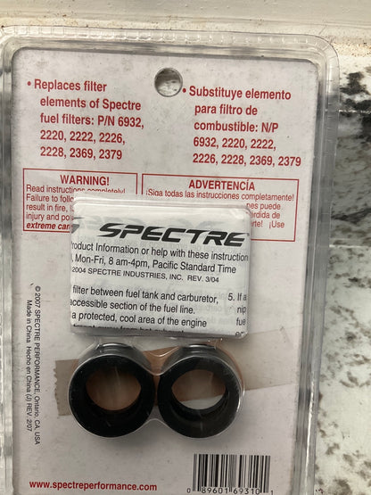 Spectre 6931 Replacement Fuel Filter Element Kit For 6932, 2220, 2222, 2369 2379