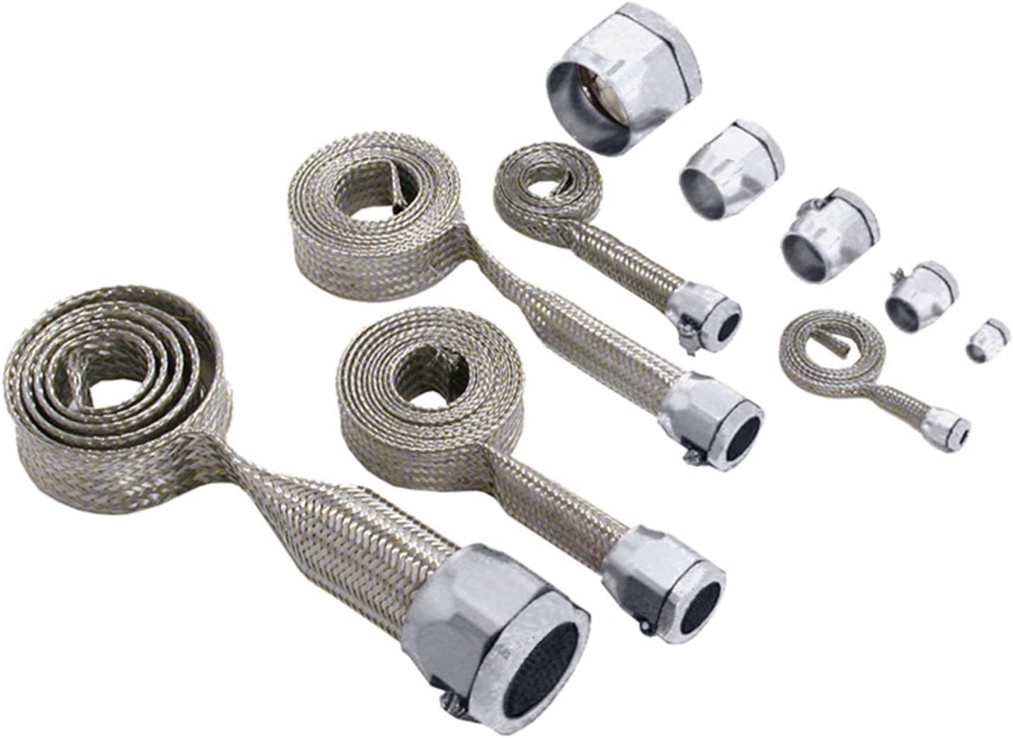Spectre 7498 304SS Stainless Steel Engine Bay Hose Sleeving Sleeve Kit W/ Clamps