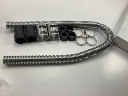 Spectre 48'' Universal Stainless Steel Radiator Water Hose Kit W/ Polished Caps