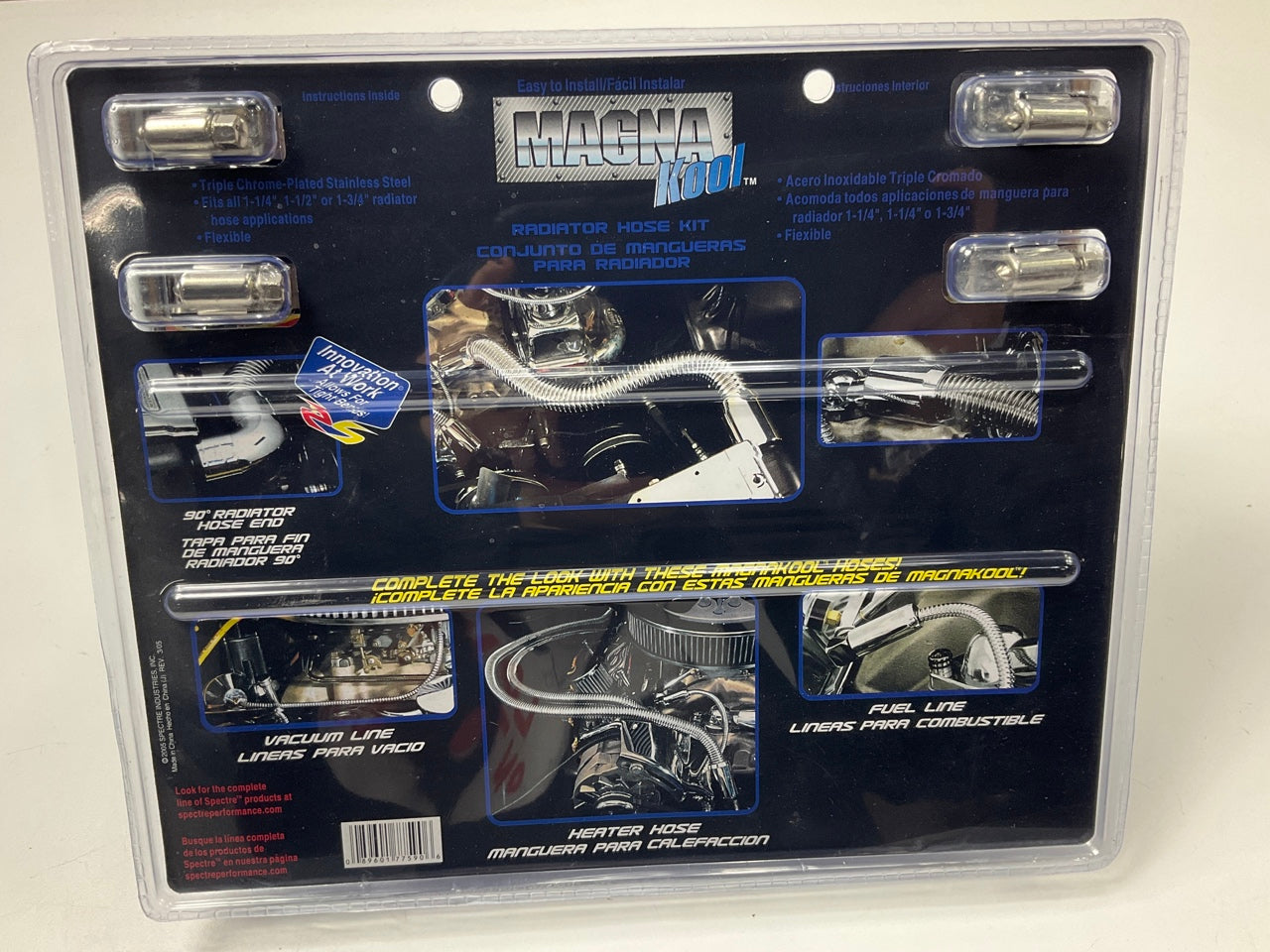 20'' Flexible Upper / Lower Radiator Hose& Stainless Steel W/ Chrome Caps