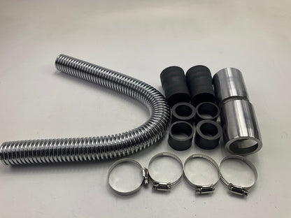 24'' Flexible Upper / Lower Radiator Hose& Stainless Steel W/ Chrome Caps