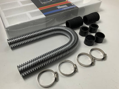 Spectre 7781 Stainless Steel Chrome Radiator Hose Kit - 24'', WITHOUT CLAMPS