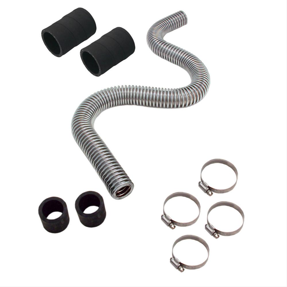 Spectre 7781 Stainless Steel Chrome Radiator Hose Kit - 24'', WITHOUT CLAMPS