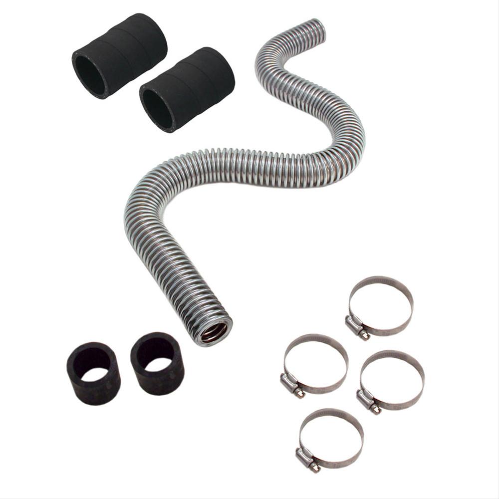 Spectre 7781 Stainless Steel Chrome Radiator Hose Kit - 24'', W/O HOSE ENDS